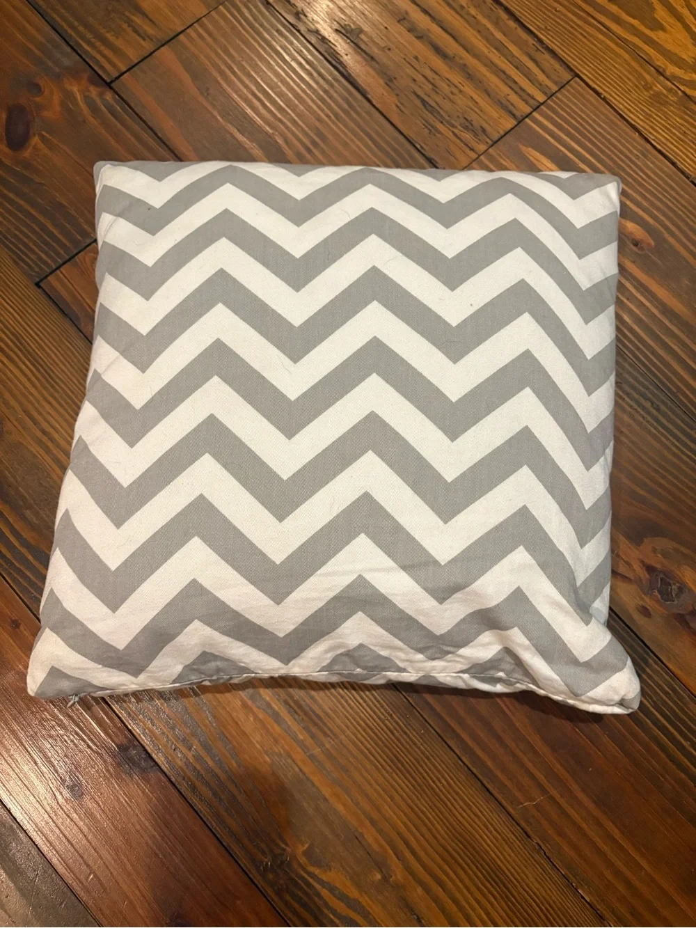 “R” Embroidered Chevron Monogram Pillow - Gray & Yellow